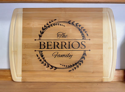 Custom Monogram Cutting Board